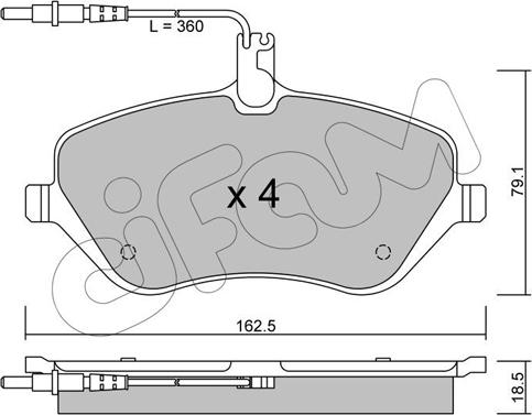 Cifam 822-601-0 - Brake Pad Set, disc brake autospares.lv