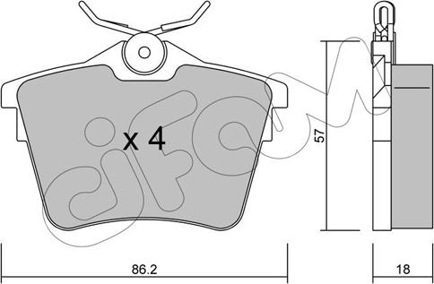 Cifam 822-602-0 - Brake Pad Set, disc brake autospares.lv