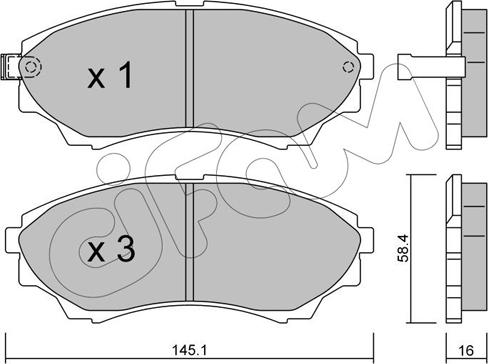 Cifam 822-610-0 - Brake Pad Set, disc brake autospares.lv