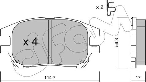 Cifam 822-617-0 - Brake Pad Set, disc brake autospares.lv