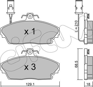 Cifam 822-689-0 - Brake Pad Set, disc brake autospares.lv