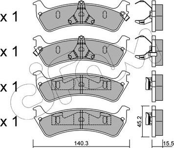 Cifam 822-684-0 - Brake Pad Set, disc brake autospares.lv