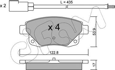 Cifam 822-681-0 - Brake Pad Set, disc brake autospares.lv