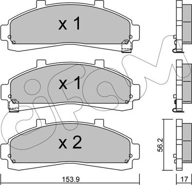 Cifam 822-683-0 - Brake Pad Set, disc brake autospares.lv