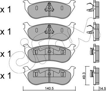 Cifam 822-687-0 - Brake Pad Set, disc brake autospares.lv