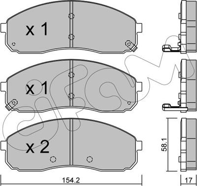 Cifam 822-631-0 - Brake Pad Set, disc brake autospares.lv