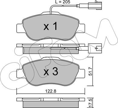 Cifam 822-638-1 - Brake Pad Set, disc brake autospares.lv