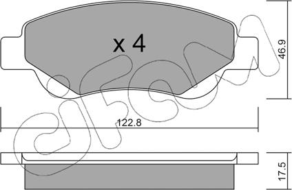 Cifam 822-637-0 - Brake Pad Set, disc brake autospares.lv