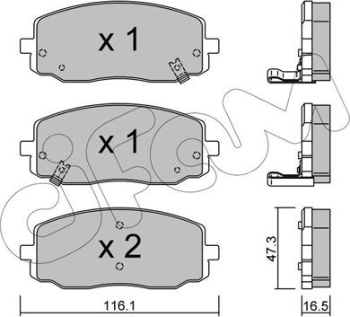 Cifam 822-629-0 - Brake Pad Set, disc brake autospares.lv