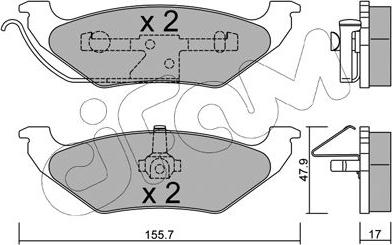 Cifam 822-624-0 - Brake Pad Set, disc brake autospares.lv