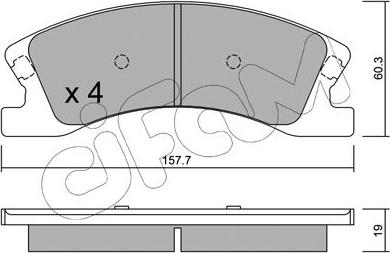 Cifam 822-626-0 - Brake Pad Set, disc brake autospares.lv