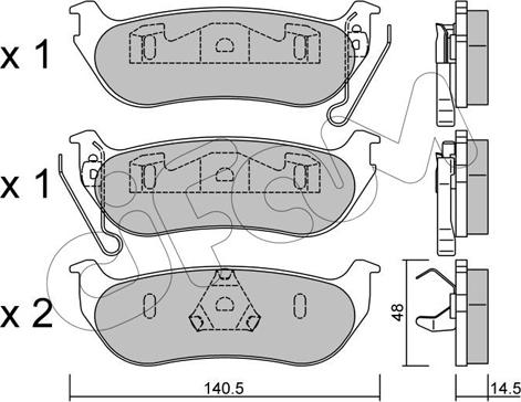 Cifam 822-627-0 - Brake Pad Set, disc brake autospares.lv