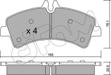 Cifam 822-674-0 - Brake Pad Set, disc brake autospares.lv