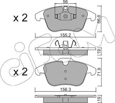 Cifam 822-675-4 - Brake Pad Set, disc brake autospares.lv