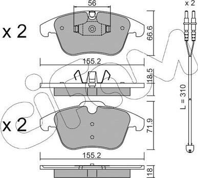 Cifam 822-675-5K - Brake Pad Set, disc brake autospares.lv