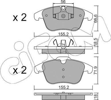 Cifam 822-675-5 - Brake Pad Set, disc brake autospares.lv