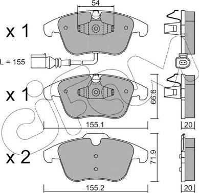 Cifam 822-675-1 - Brake Pad Set, disc brake autospares.lv