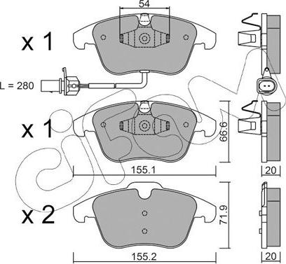 Cifam 822-675-2 - Brake Pad Set, disc brake autospares.lv