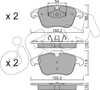 Cifam 822-675-7 - Brake Pad Set, disc brake autospares.lv