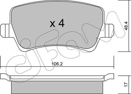 Cifam 822-676-0 - Brake Pad Set, disc brake autospares.lv