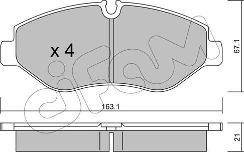 Cifam 822-671-0 - Brake Pad Set, disc brake autospares.lv