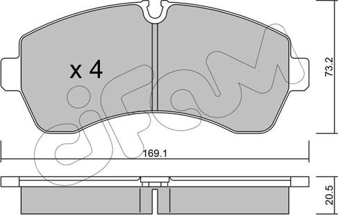 Cifam 822-673-0 - Brake Pad Set, disc brake autospares.lv