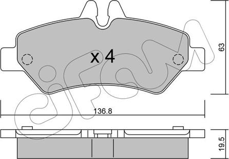 Cifam 822-672-0 - Brake Pad Set, disc brake autospares.lv