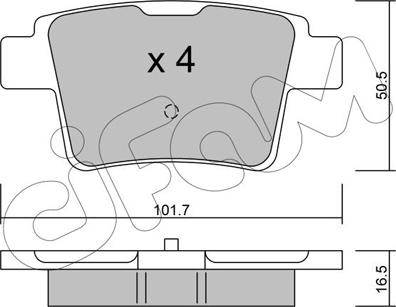 Cifam 822-677-0 - Brake Pad Set, disc brake autospares.lv