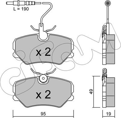 Cifam 822-099-0 - Brake Pad Set, disc brake autospares.lv