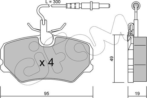 Cifam 822-099-1 - Brake Pad Set, disc brake autospares.lv