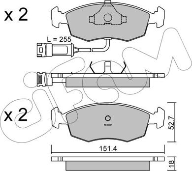 Cifam 822-094-0 - Brake Pad Set, disc brake autospares.lv