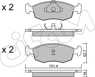 Cifam 822-094-2 - Brake Pad Set, disc brake autospares.lv