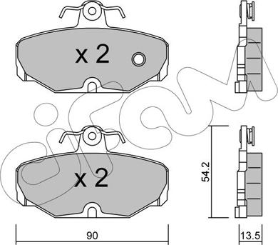 Cifam 822-095-0 - Brake Pad Set, disc brake autospares.lv