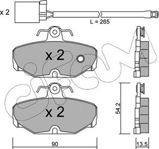 Cifam 822-095-1K - Brake Pad Set, disc brake autospares.lv