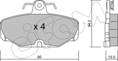 Cifam 822-095-2 - Brake Pad Set, disc brake autospares.lv