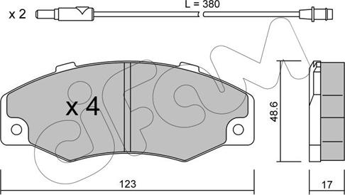 Cifam 822-096-0 - Brake Pad Set, disc brake autospares.lv