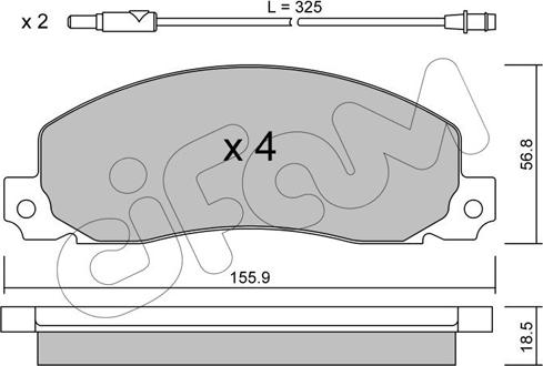 Cifam 822-098-0 - Brake Pad Set, disc brake autospares.lv