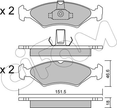 Cifam 822-093-0 - Brake Pad Set, disc brake autospares.lv