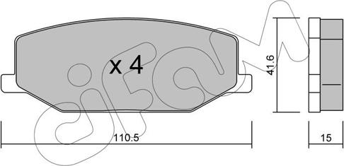 Cifam 822-097-0 - Brake Pad Set, disc brake autospares.lv