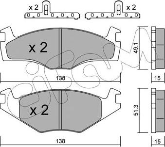 Cifam 822-045-0K - Brake Pad Set, disc brake autospares.lv