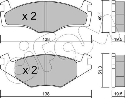 Cifam 822-045-1 - Brake Pad Set, disc brake autospares.lv
