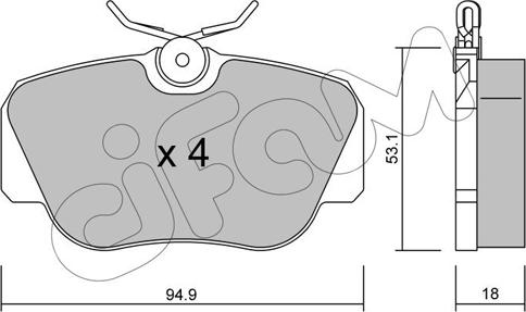 Cifam 822-041-0 - Brake Pad Set, disc brake autospares.lv