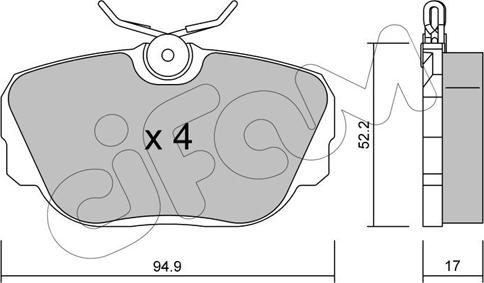 Cifam 822-042-0 - Brake Pad Set, disc brake autospares.lv