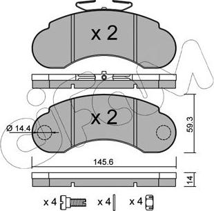 Cifam 822-055-1 - Brake Pad Set, disc brake autospares.lv