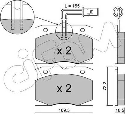 Cifam 822-051-0 - Brake Pad Set, disc brake autospares.lv