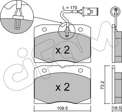 Cifam 822-051-2 - Brake Pad Set, disc brake autospares.lv