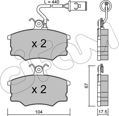 Cifam 822-053-1 - Brake Pad Set, disc brake autospares.lv