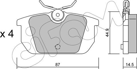 Cifam 822-064-0 - Brake Pad Set, disc brake autospares.lv