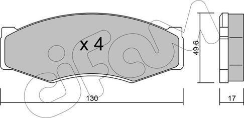 Cifam 822-066-0 - Brake Pad Set, disc brake autospares.lv