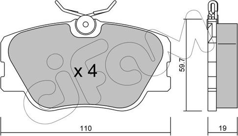 Cifam 822-061-0 - Brake Pad Set, disc brake autospares.lv